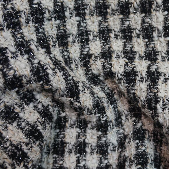 Blue B Collection Black White Office Preppy Tweed Mini Pencil Skirt  Size S - Picture 6 of 6